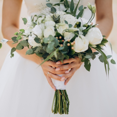 bride-holding-her-wedding-bouquet